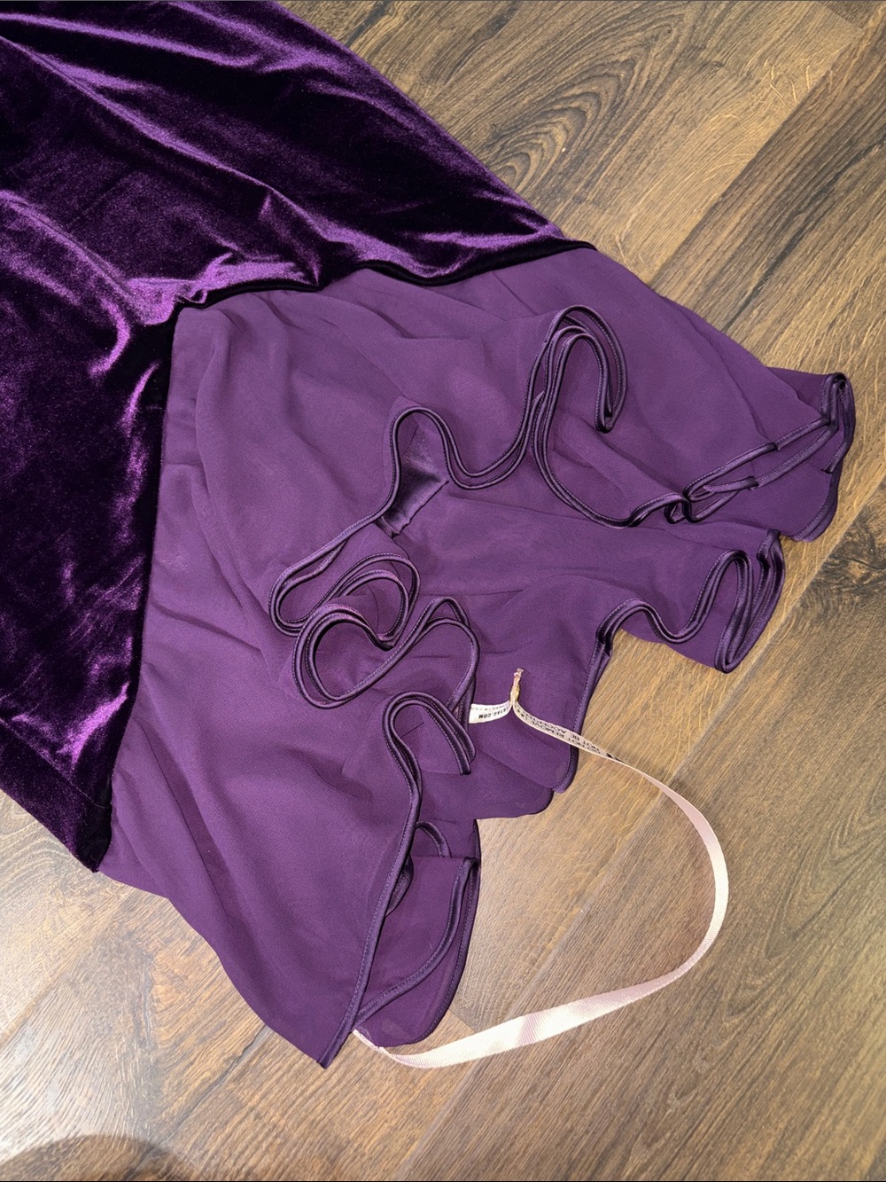 House of CB Purple Velvet Long-Sleeve Midi Dress - Picture 6 of 9